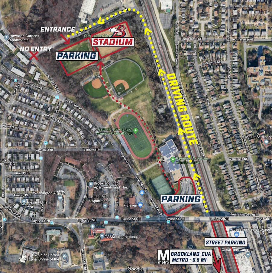 Carlini Field Access/Parking Map